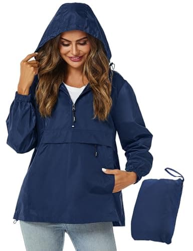 Avoogue Womens Waterproof Hooded Rain Jacket