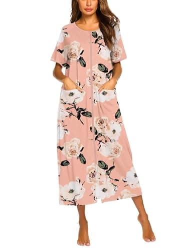 Ekouaer Women's Full Length Housecoat with Pockets