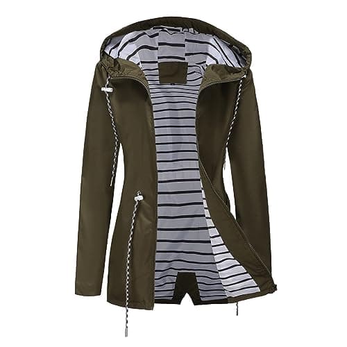 Women's Lightweight Waterproof Hooded Rain Jacket