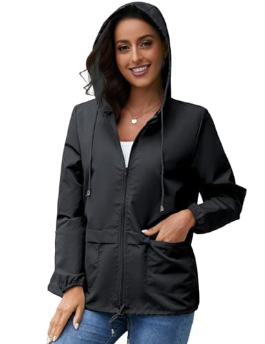 Zcfire Women's Lightweight Waterproof Raincoat S-XXL