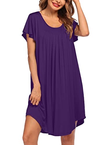 Ekouaer Soft Sleepwear Nightgown for Women
| Ekouaer Pleated Sleep Shirt S-3XL
| Ekouaer Short Sleeve Sleep Dress for Women S-3XL