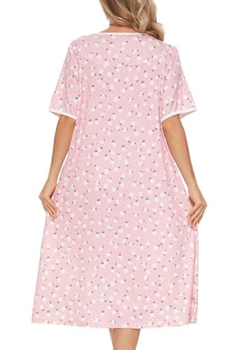 Soft Cotton Nightgowns for Women with Pockets
