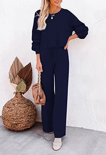 Fixmatti Women's 2 Piece Knit Sweatsuit