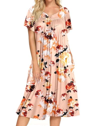 Stylish House Dresses for Women with Pockets - Sizes S-XXL