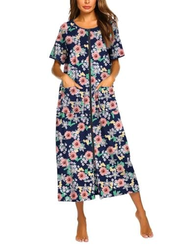 Ekouaer Women's Full Length Housecoat with Pockets
