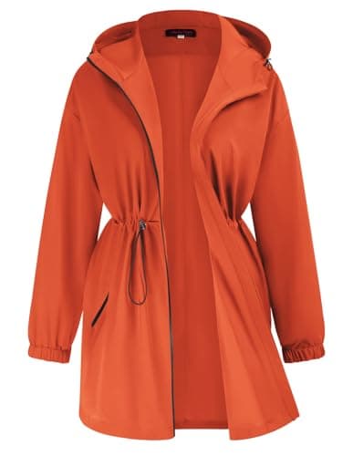 Hanna Nikole Women's Plus Size Long Hooded Raincoat