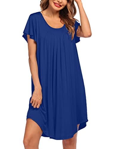 Ekouaer Soft Sleepwear Nightgown for Women
| Ekouaer Pleated Sleep Shirt S-3XL
| Ekouaer Short Sleeve Sleep Dress for Women S-3XL