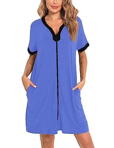 Women's Zipper Front House Coat