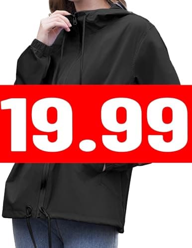SoTeer Women's Waterproof Hooded Raincoat S-XXXL