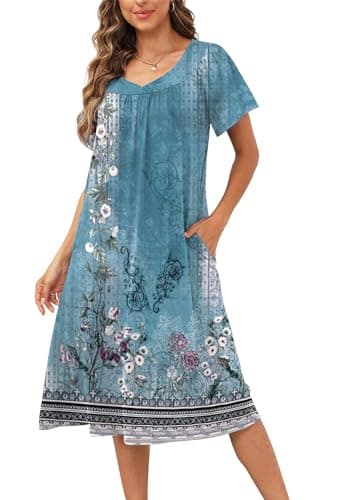 Disamer Women's Floral Sundresses with Pockets