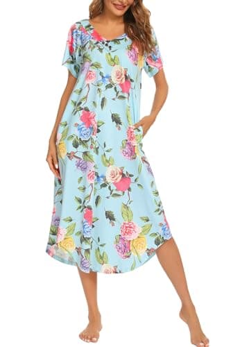 Yozly Soft V-Neck Sleepwear with Pockets for Women