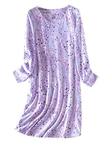 Inadays 3 Pack Women's Cotton Nightgowns Long Sleeves Fun Print Sleepwear