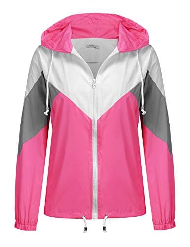 SoTeer Women's Lightweight Waterproof Hooded Raincoat