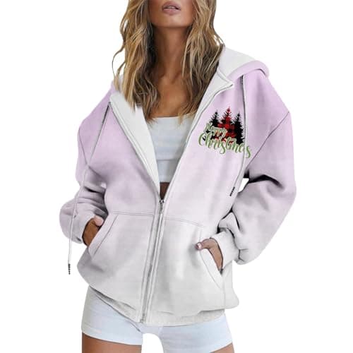 Refined Title: Women's Christmas Letter Print Hooded Coat