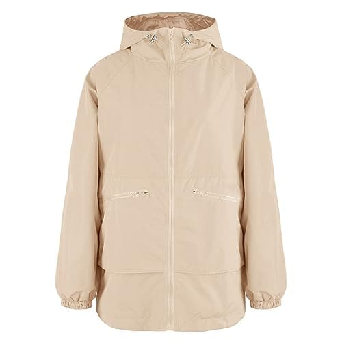 PESION Women's Waterproof Lightweight Raincoat with Pockets