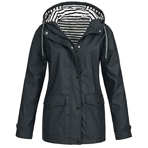 Fartey Women's Lightweight Waterproof Rain Jacket