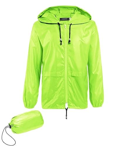 COOFANDY Men's Lightweight Packable Rain Jacket with Hood
