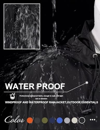 Avoogue Womens Waterproof Hooded Rain Jacket