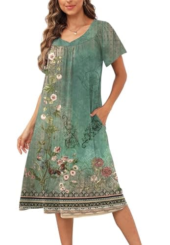 Disamer Women's Floral Sundresses with Pockets
