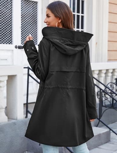 Women's Lightweight Waterproof Rain Jacket with Hood