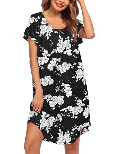 Ekouaer Soft Sleepwear Nightgown for Women
| Ekouaer Pleated Sleep Shirt S-3XL
| Ekouaer Short Sleeve Sleep Dress for Women S-3XL