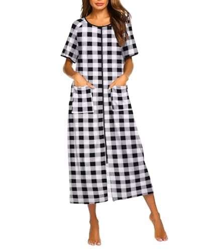 Ekouaer Women's Full Length Housecoat with Pockets