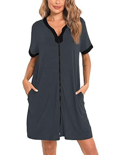 Women's Zipper Front House Coat