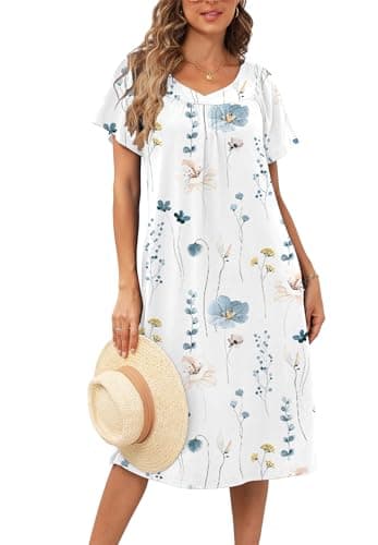 Disamer Women's Floral Sundresses with Pockets