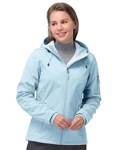 Womens Softshell Fleece Lined Windproof Jacket 33000FT Outdoor Hiking