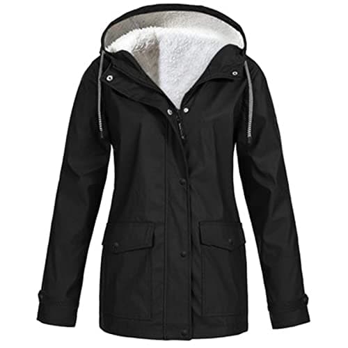 Women's Waterproof Fleece Lined Rain Jacket