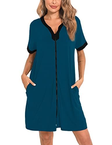 Women's Zipper Front House Coat