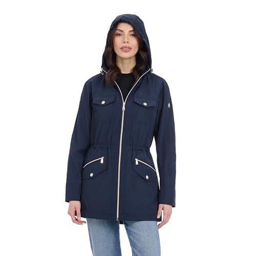 Michael Kors Women's Hooded Anorak Raincoat