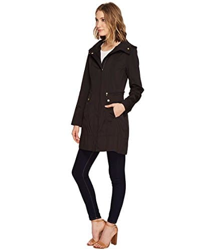 Cole Haan Women's Packable Hooded Rain Jacket