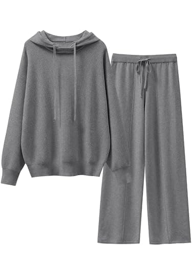 ANRABESS Women's 2 Piece Fall Lounge Sweatsuit Sweater Sets