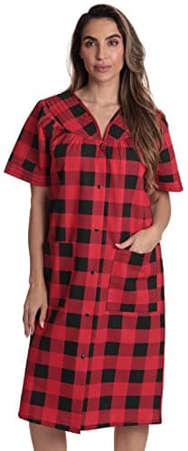 Dreamcrest Short Sleeve Seersucker Duster Coat with Pockets