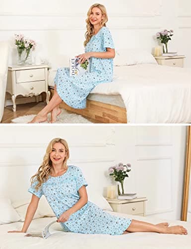 Bloggerlove Soft 100% Cotton Women's Nightgowns - Comfy Sleepwear for Comfortable Sleep
| Bloggerlove Women's Soft Cotton Nightgowns - Short/Long Sleeve Sleepwear for Relaxing Nights
| Bloggerlove Women's Nightgowns - 100% Cotton Comfy Sleepwear in