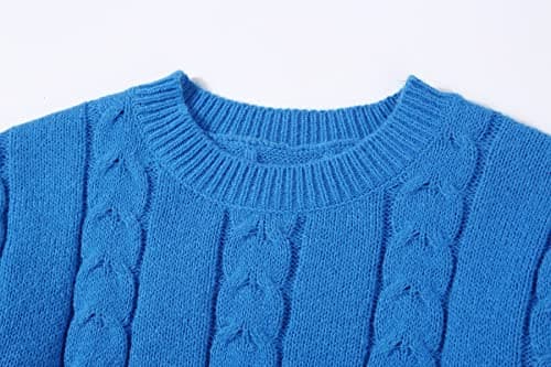 CHARTOU Women's Winter Chunky Cable Knit Sweater & Skirt Set