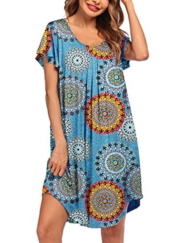 Ekouaer Soft Sleepwear Nightgown for Women
| Ekouaer Pleated Sleep Shirt S-3XL
| Ekouaer Short Sleeve Sleep Dress for Women S-3XL