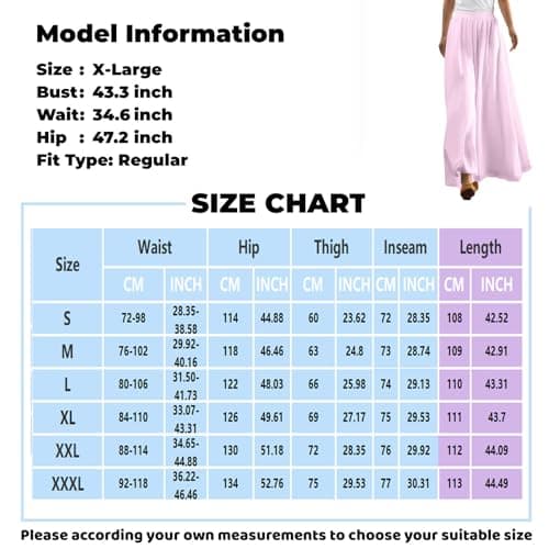 Women's Wide Leg Palazzo Pants with High Waist and Pockets