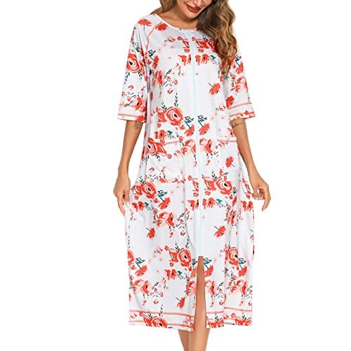 Women's Long Housecoat with Pockets