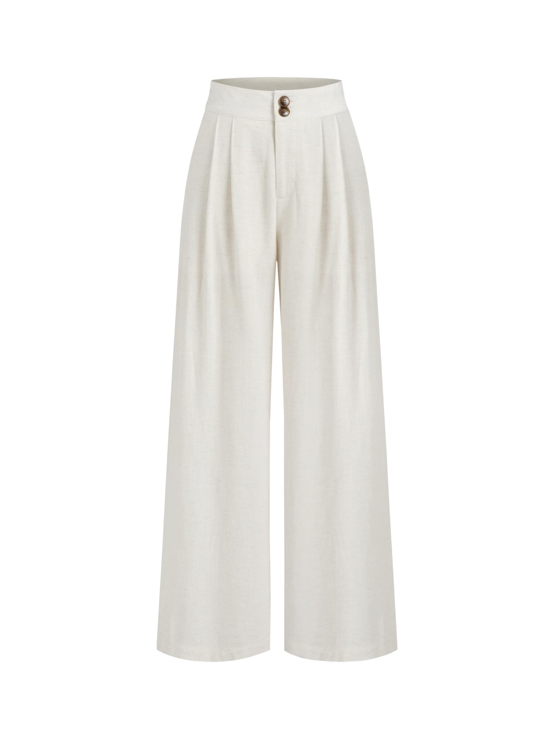 Women's Linen Blend Wide Leg Pants High Waist Cider Business Casual Lounge