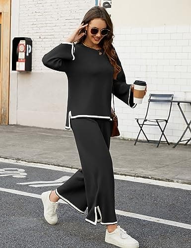 Bloggerlove Women's Knit 2 Piece Lounge Set