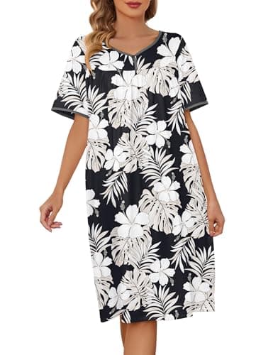 Moo Moos Floral Nightgowns for Women with Pockets
