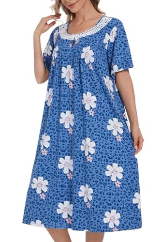 COSUNIONY Soft Cotton Nightgowns for Women with Pockets