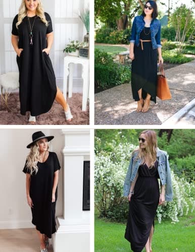 Soft Flare Sleeve Nightgowns for Women M-3XL with Pockets