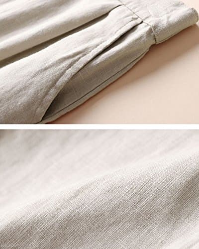 Aeneontrue Women's 100% Linen Cropped Palazzo Pants Trendy Summer Outfits