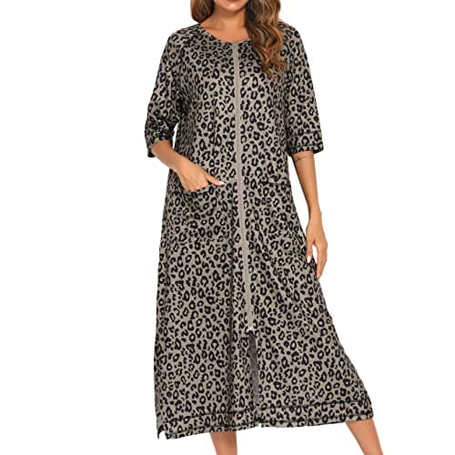 Women's Long Housecoat with Pockets