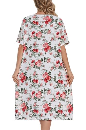 COSUNIONY Soft Cotton Nightgowns for Women with Pockets