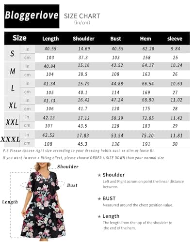 Bloggerlove House Dresses for Women with Pockets