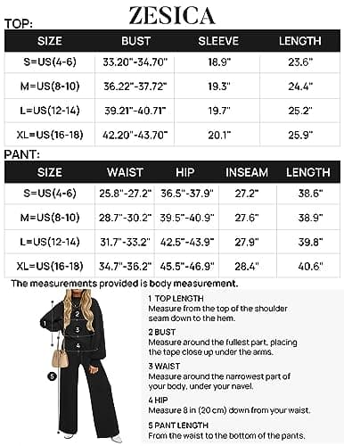 Refined Title: ZESICA Women's 2-Piece Sweater and Pants Lounge Set